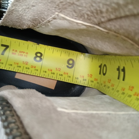 Dolce Vita Western Taupe Suede Side Zip 3 Inch Block Heel Ankle Boots Women's 8M - Picture 8 of 9